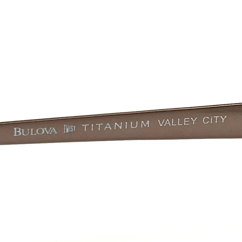 Bulova Eyeglasses Frames VALLEY CITY BROWN Square Half Rim 54-18-140